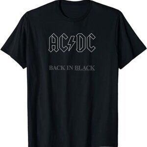 ACDC Back In Black T-Shirt Classic Rock Band Album Artwork Tee 99